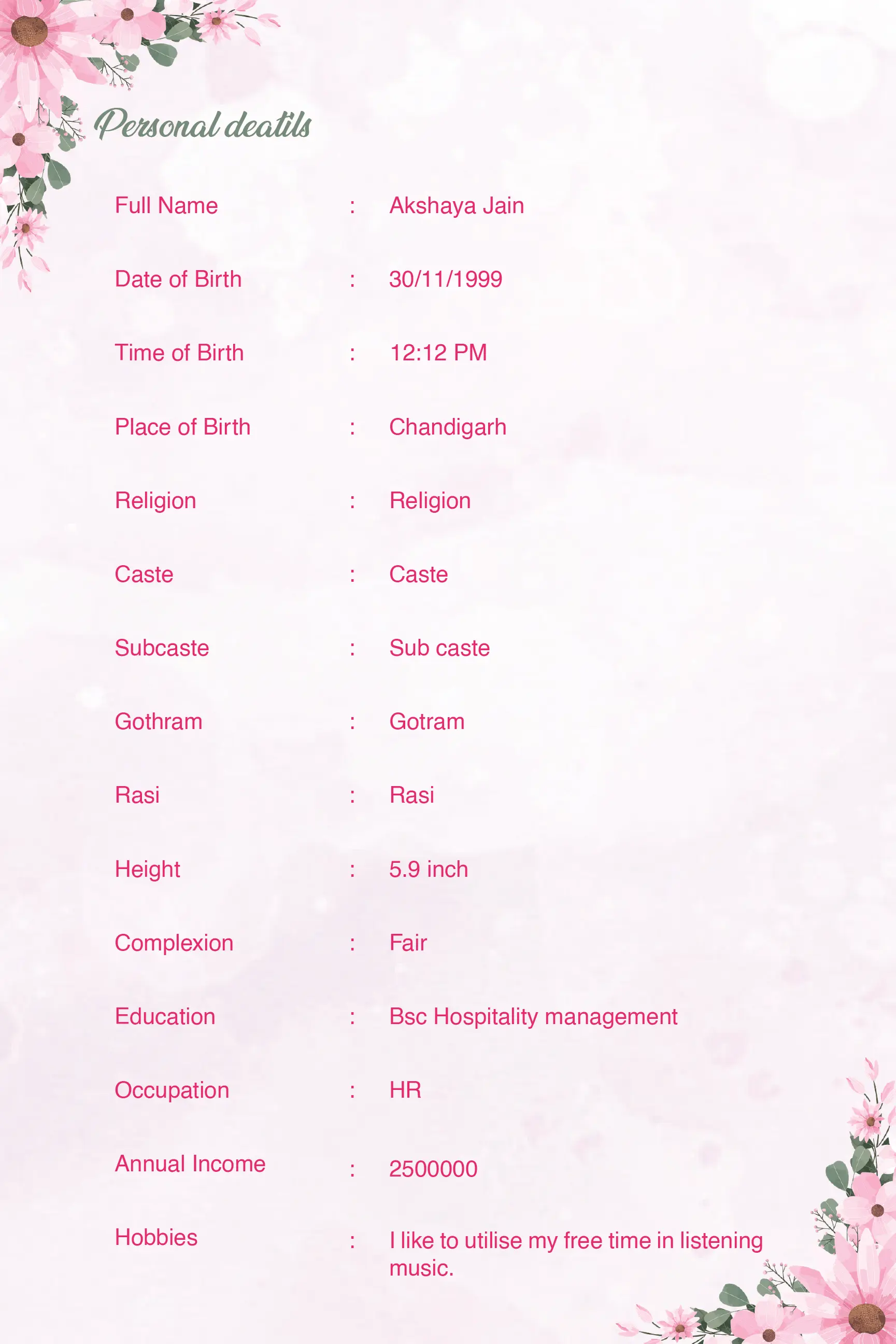 Premium Aesthetic Pink Flower Border - Page 3